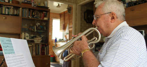 JUST ENJOY: Richard Walker isn’t one to blow his own trumpet but encourages any musicians to join the Emerald Town Band. rp-030211-2001 JUST ENJOY: Richard Walker isn’t one to blow his own trumpet but encourages any musicians to join the Emerald Town Band. rp-030211-2001